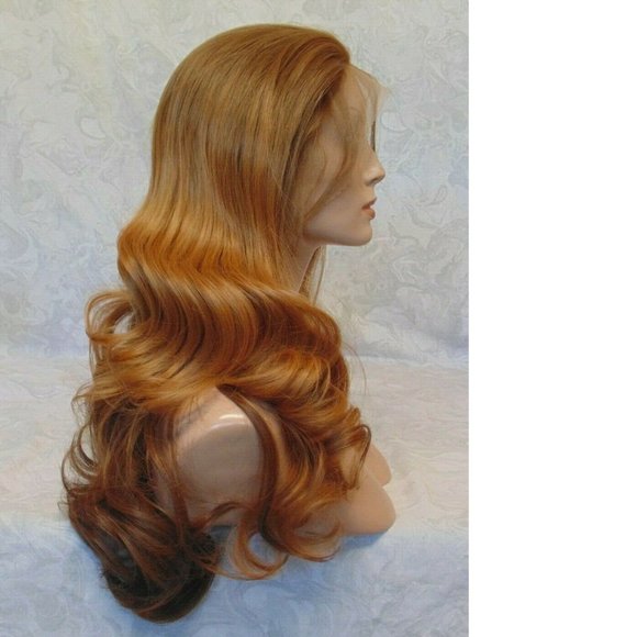NEW Thick Swiss Lace Front Auburn Ombre Wig